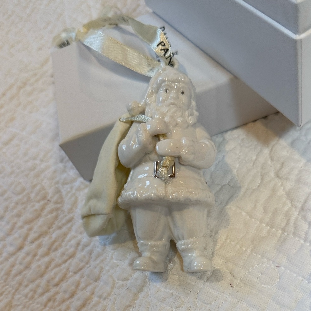 Pandora White Santa Ornament